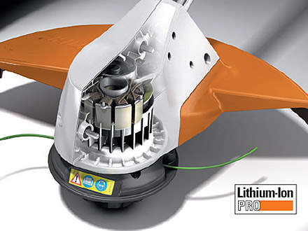 :EC engines with high efficiency, 2011The STIHL electric motor (EC) not only gets up to 55 percent more power from the battery – due to its wear-free operation, it also increases average battery lifetime by up to 70 percent.