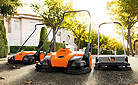 The STIHL KG 550, KG 770 and KGA 770 sweeping machines