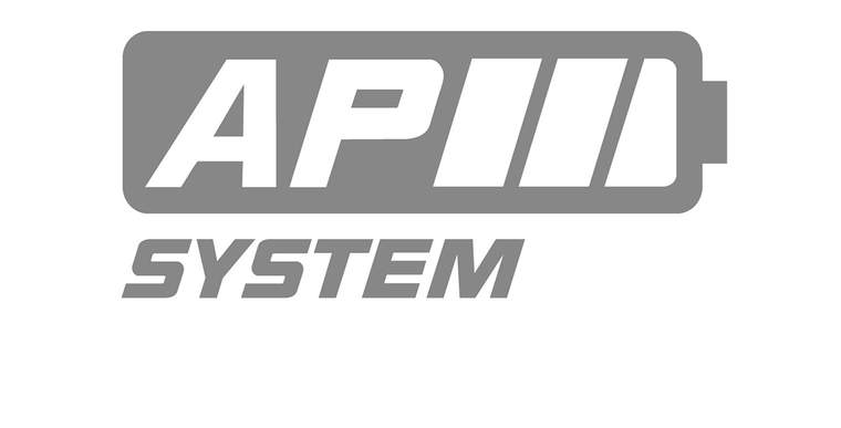 Logo for the AP-System from STIHL in the form of a grey battery symbol